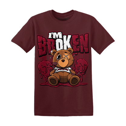 High White Team Red 1s T Shirt Im Broken BER - NastyJamz