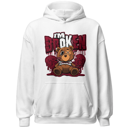 High White Team Red 1s Hoodie Match Im Broken BER - NastyJamz