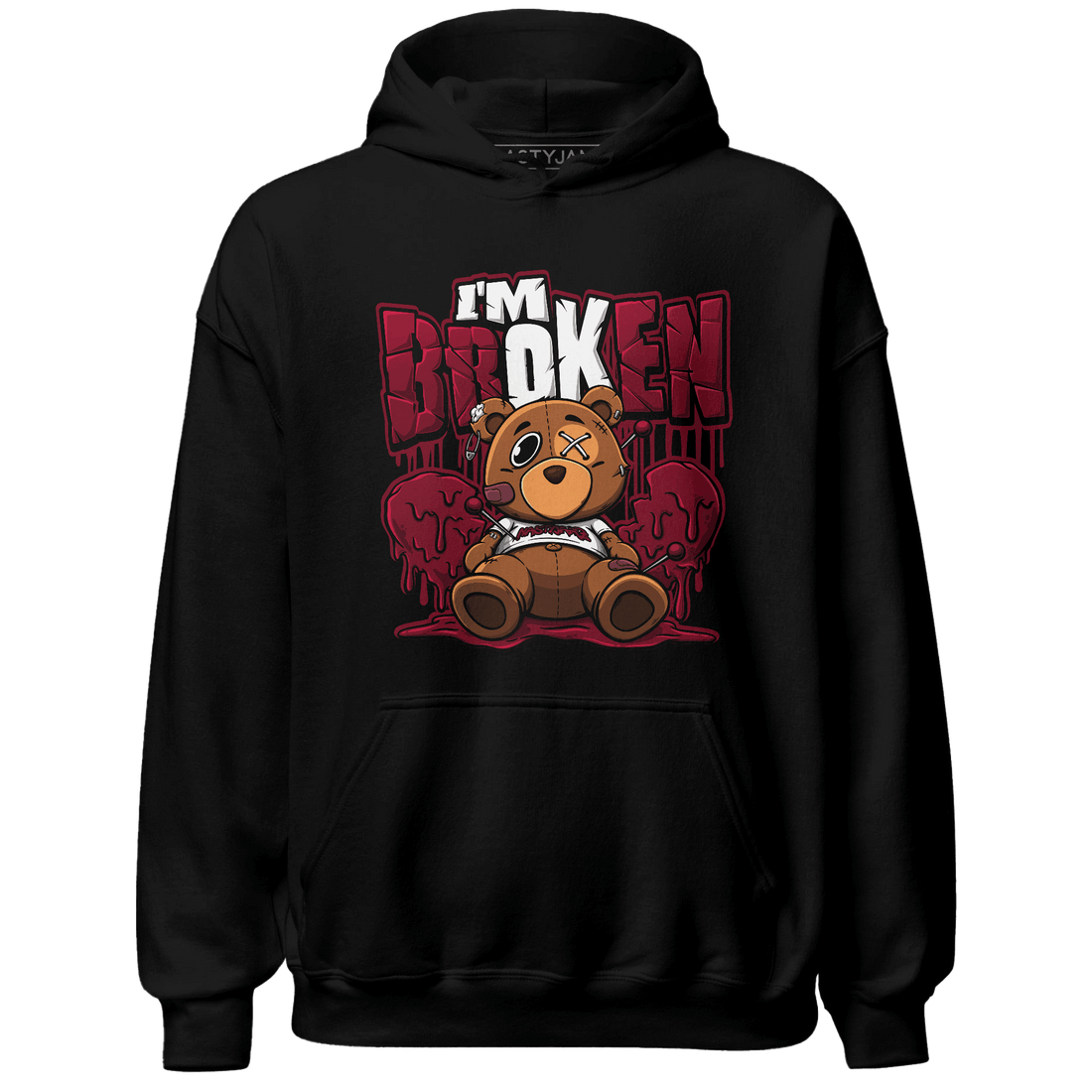 High White Team Red 1s Hoodie Match Im Broken BER - NastyJamz