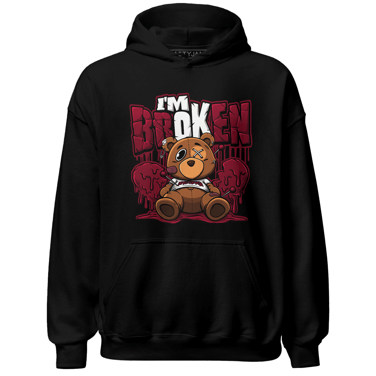 High White Team Red 1s Hoodie Match Im Broken BER - NastyJamz