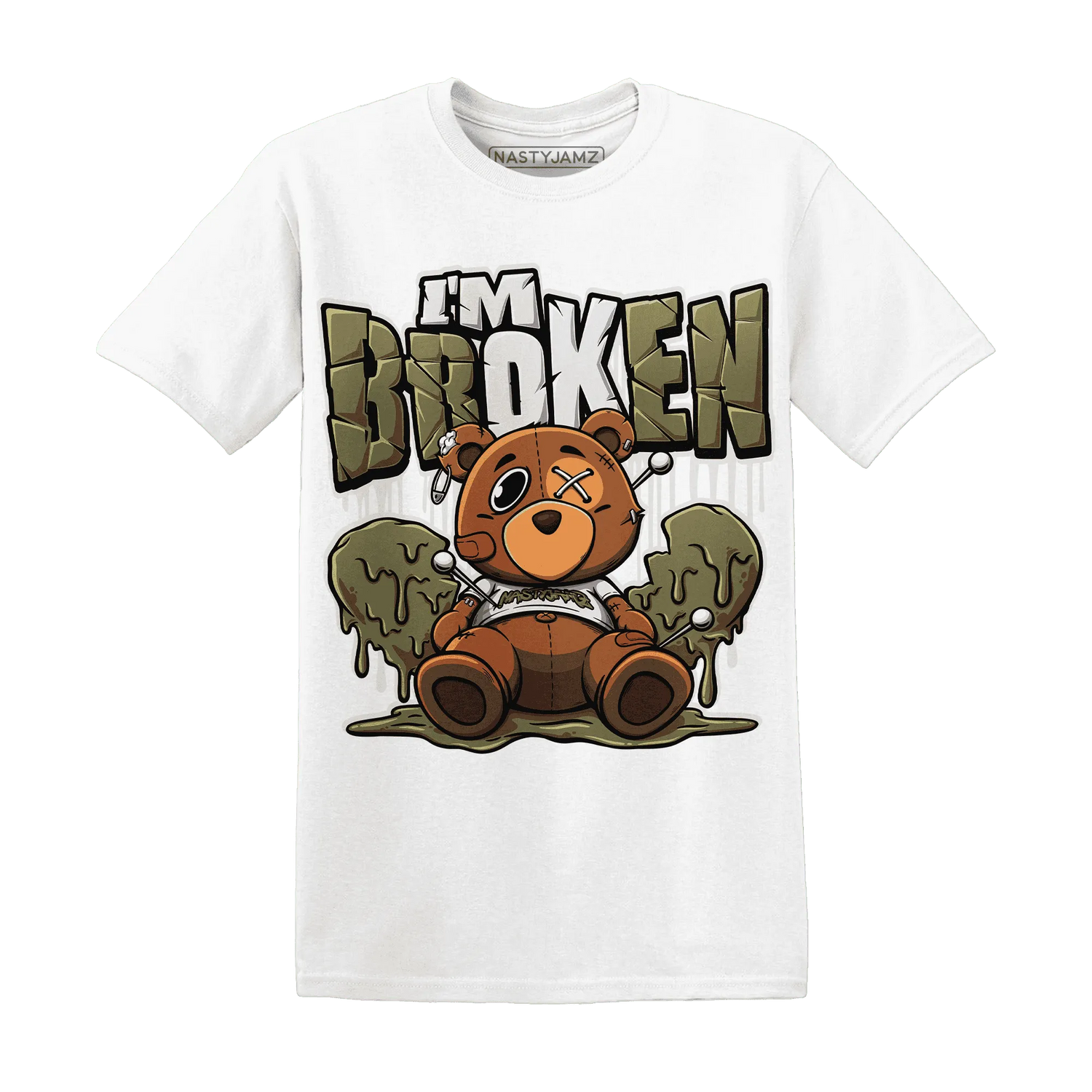 NastyJamz-Medium-Olive-1s-T-Shirt-Match-Im-Broken-BER
