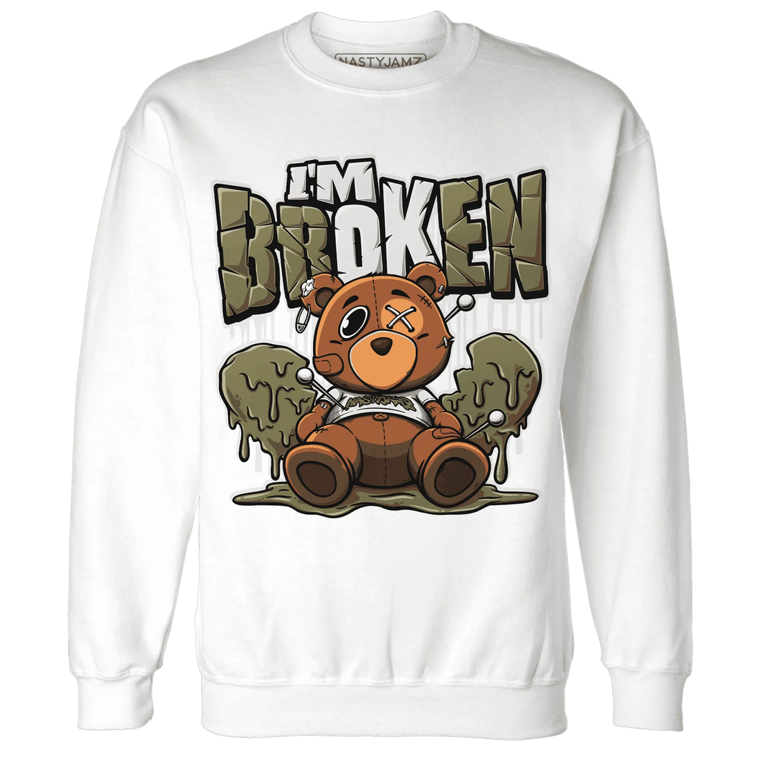 NastyJamz-Medium-Olive-1s-Sweatshirt-Match-Im-Broken-BER