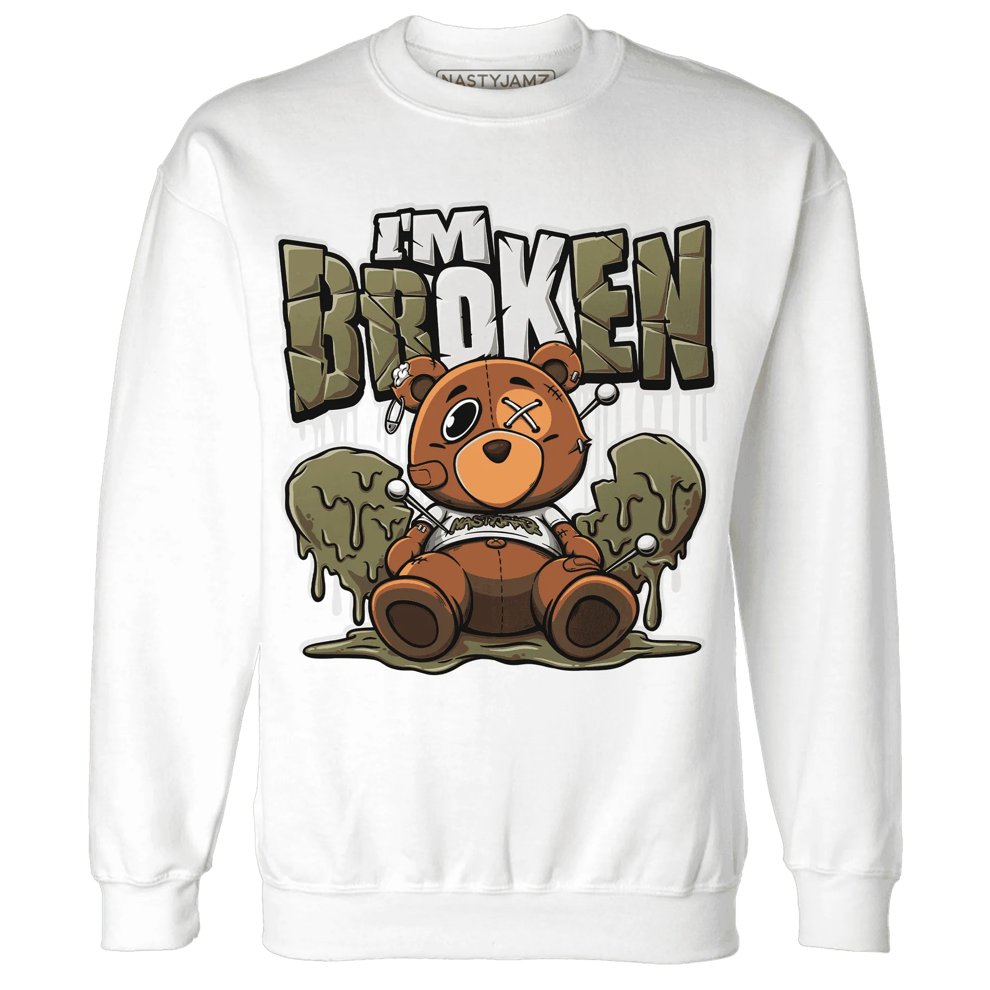 NastyJamz-Medium-Olive-1s-Sweatshirt-Match-Im-Broken-BER