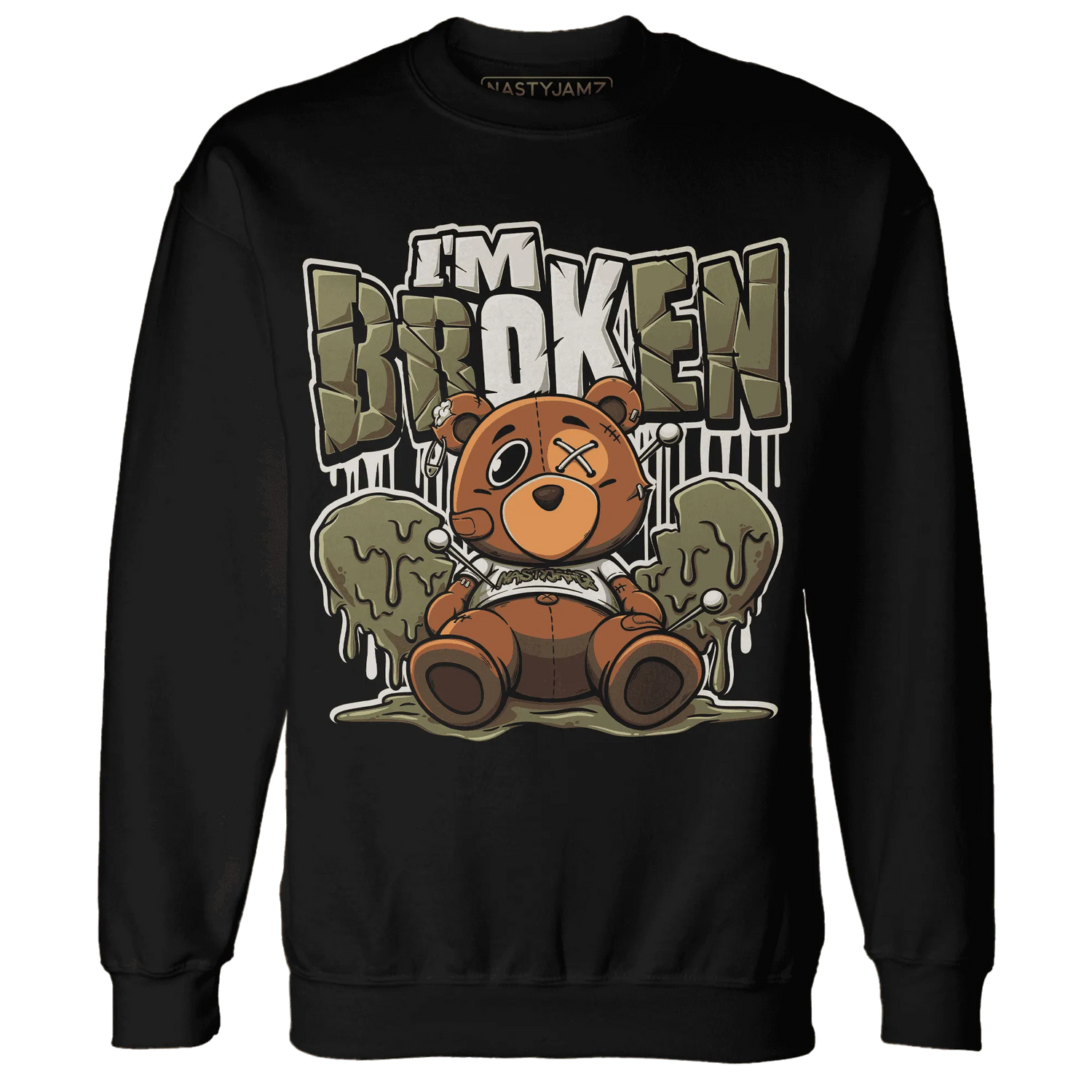 NastyJamz-Medium-Olive-1s-Sweatshirt-Match-Im-Broken-BER