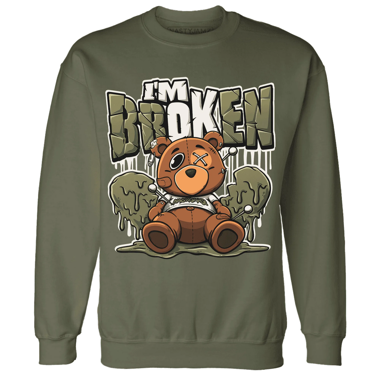 NastyJamz-Medium-Olive-1s-Sweatshirt-Match-Im-Broken-BER