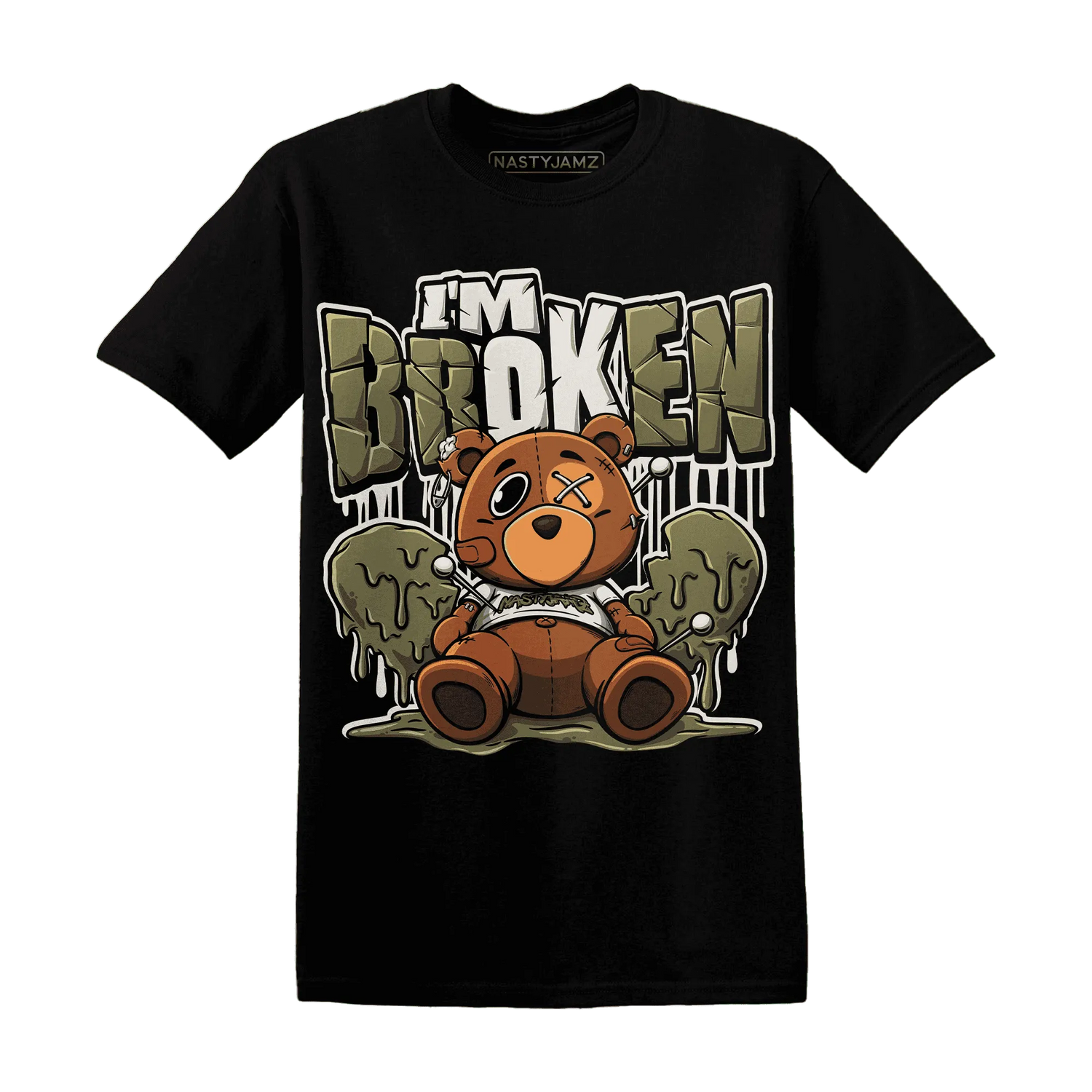 NastyJamz-Medium-Olive-1s-T-Shirt-Match-Im-Broken-BER