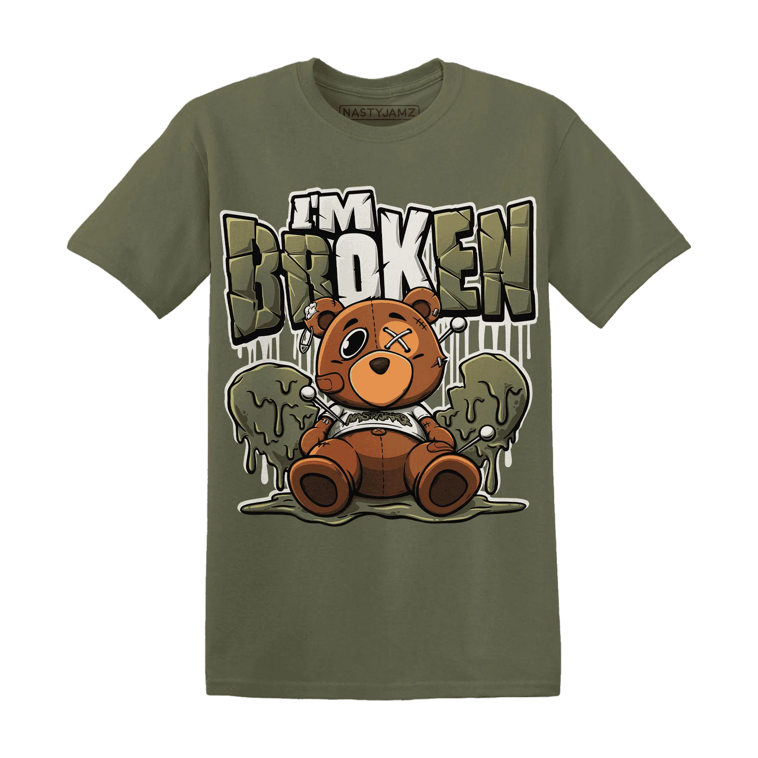 NastyJamz-Medium-Olive-1s-T-Shirt-Match-Im-Broken-BER