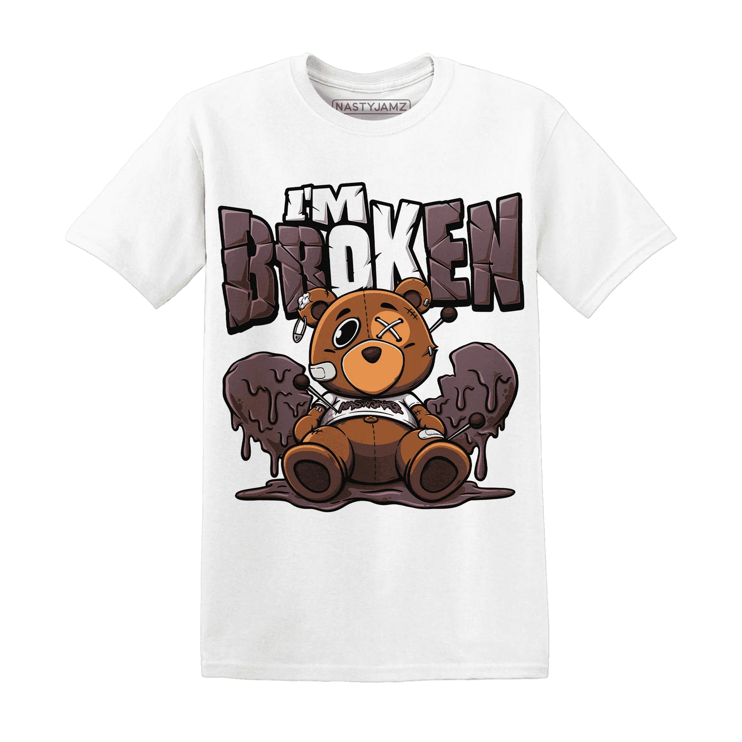 NastyJamz-Burgundy-Crush-3s-T-Shirt-Match-Im-Broken-BER