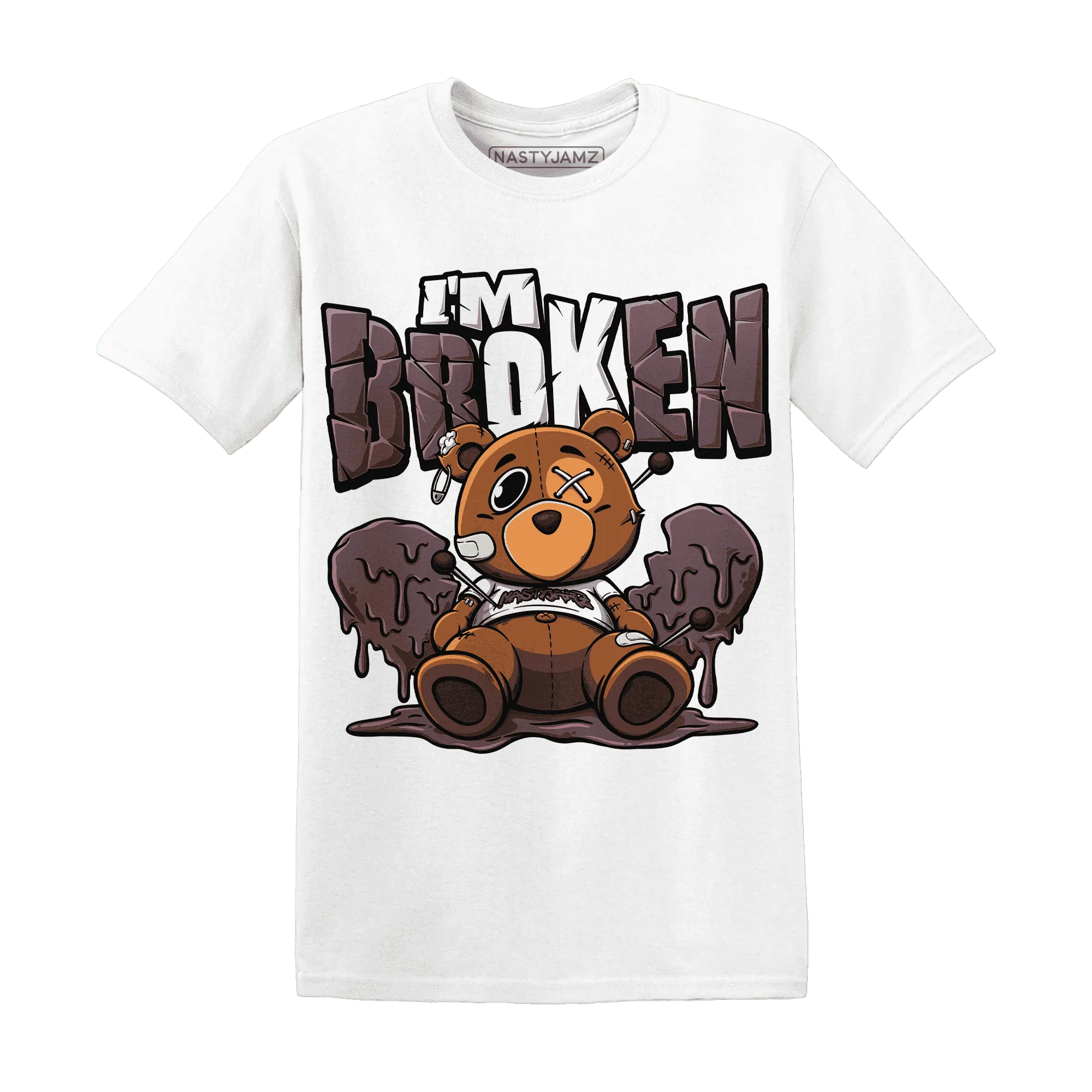 NastyJamz-Burgundy-Crush-3s-T-Shirt-Match-Im-Broken-BER