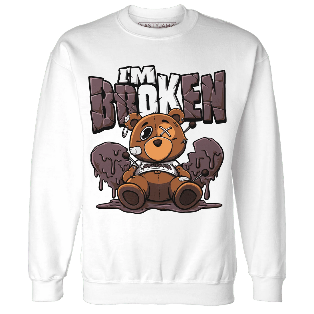 NastyJamz-Burgundy-Crush-3s-Sweatshirt-Match-Im-Broken-BER