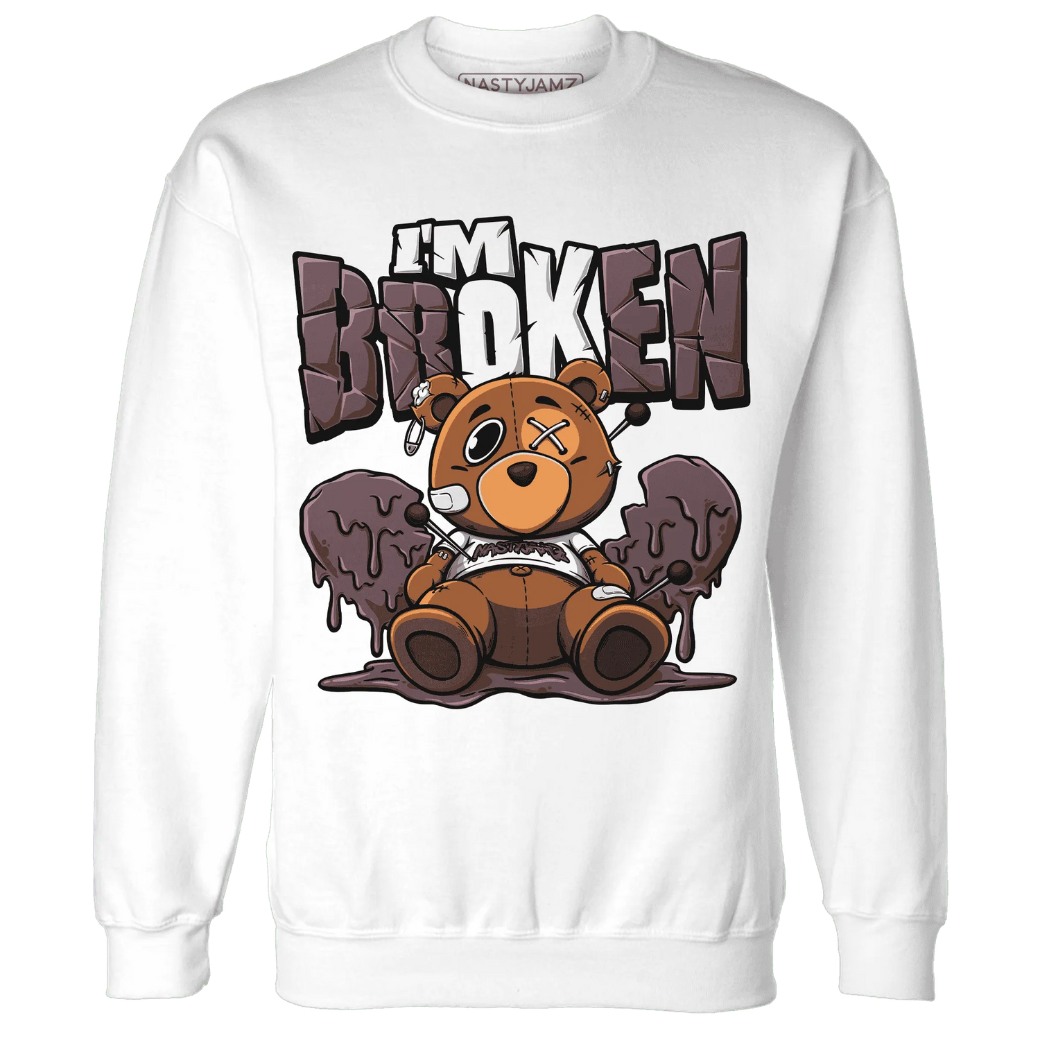 NastyJamz-Burgundy-Crush-3s-Sweatshirt-Match-Im-Broken-BER