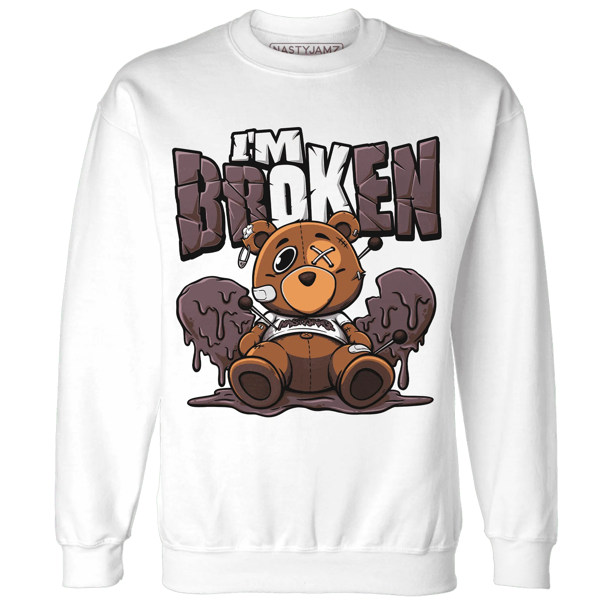 NastyJamz-Burgundy-Crush-3s-Sweatshirt-Match-Im-Broken-BER