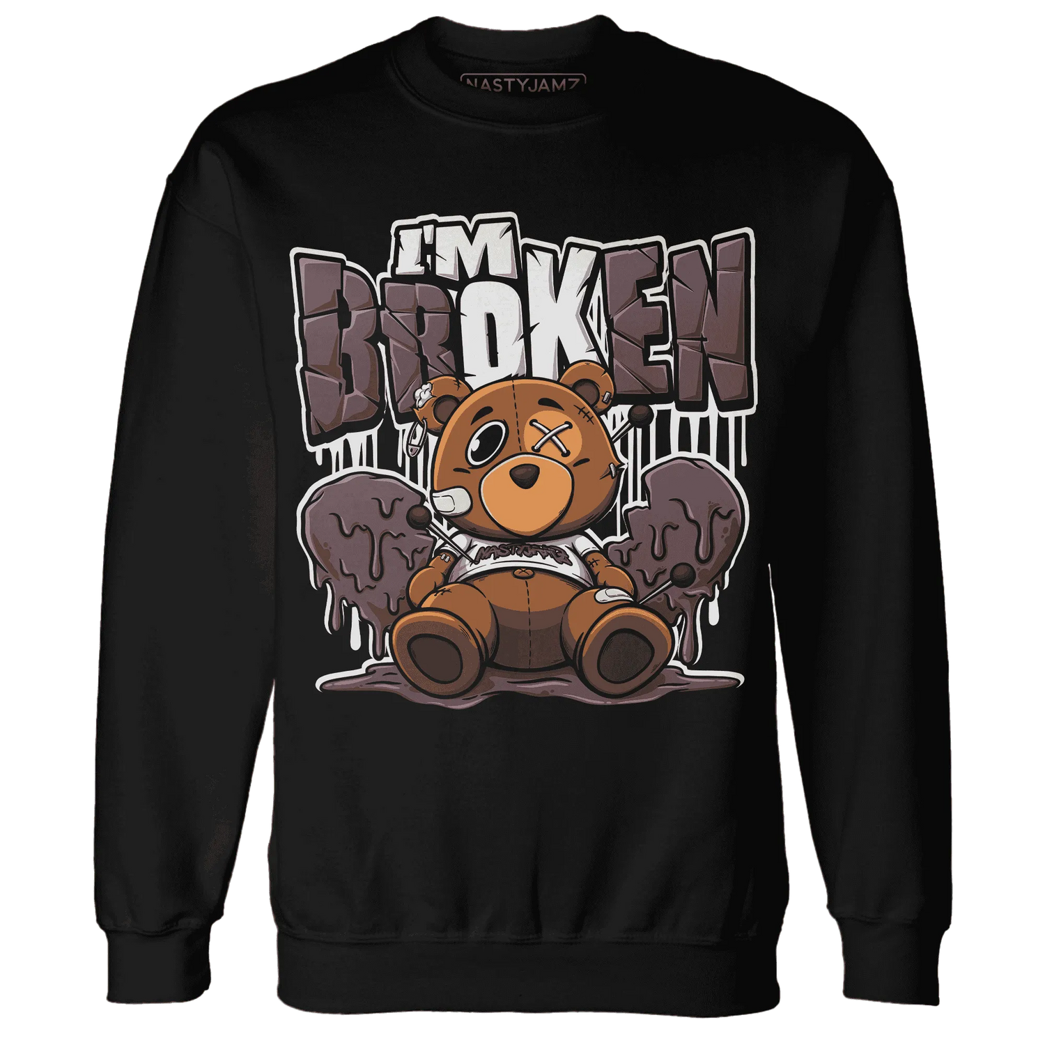 NastyJamz-Burgundy-Crush-3s-Sweatshirt-Match-Im-Broken-BER