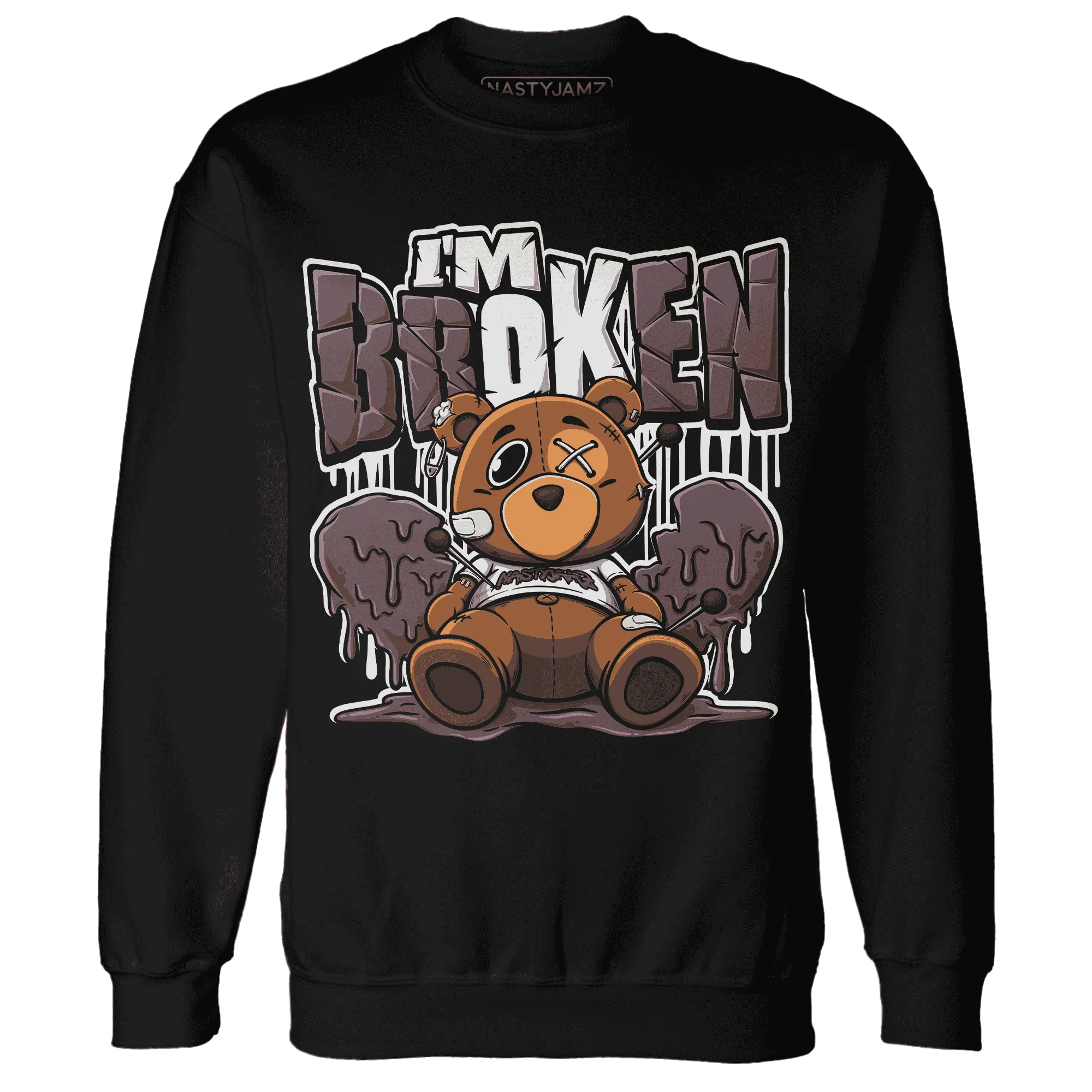 NastyJamz-Burgundy-Crush-3s-Sweatshirt-Match-Im-Broken-BER