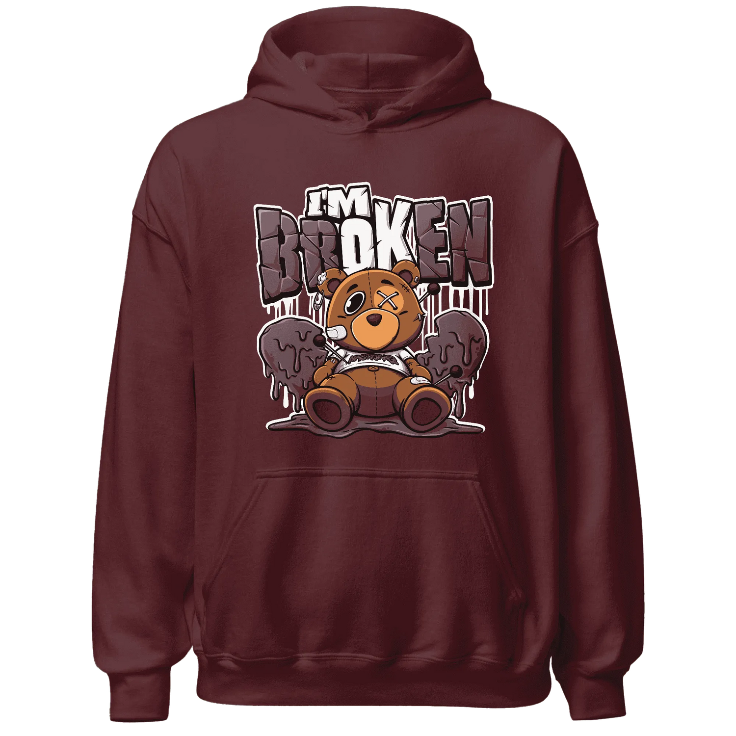 NastyJamz-Burgundy-Crush-3s-Hoodie-Match-Im-Broken-BER