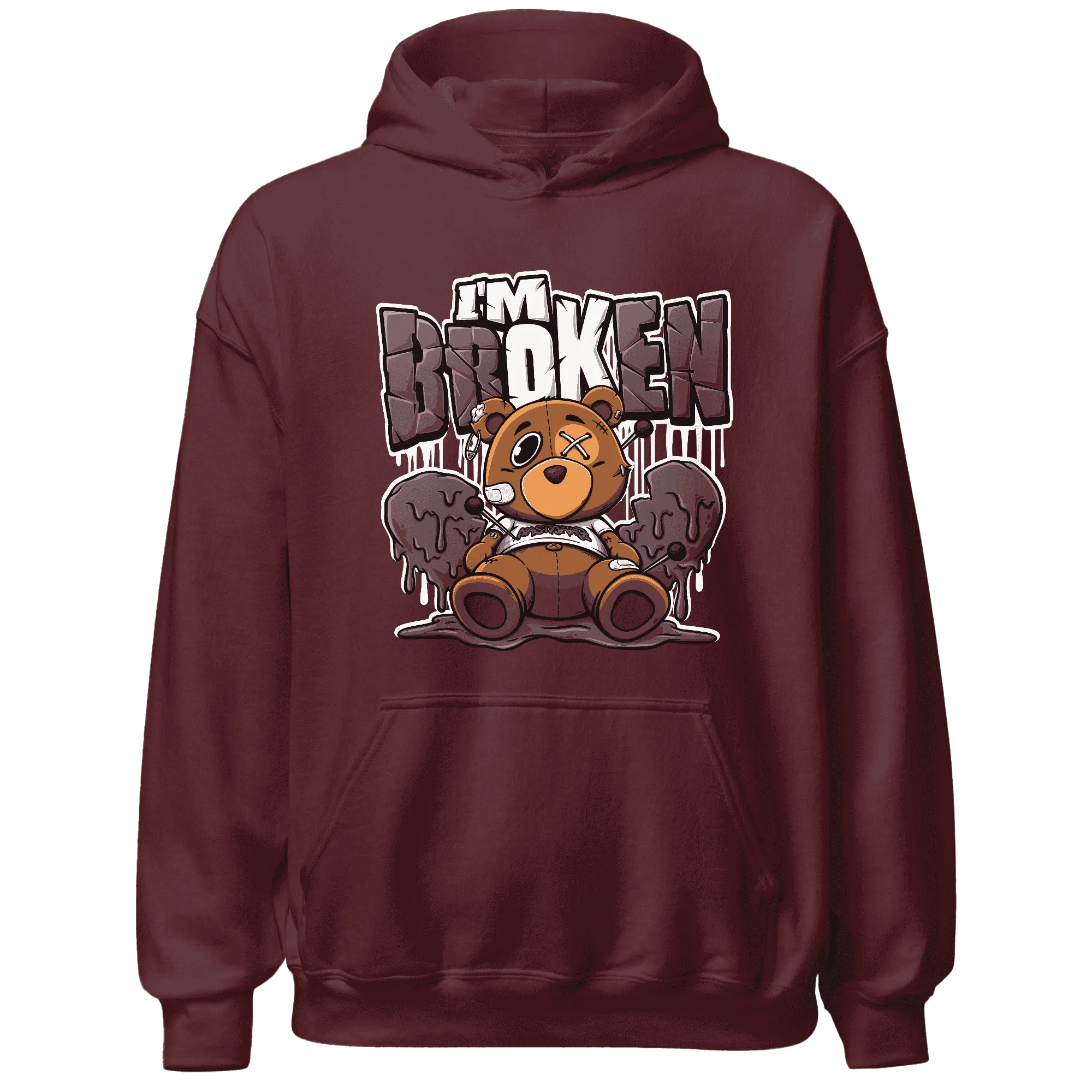 NastyJamz-Burgundy-Crush-3s-Hoodie-Match-Im-Broken-BER