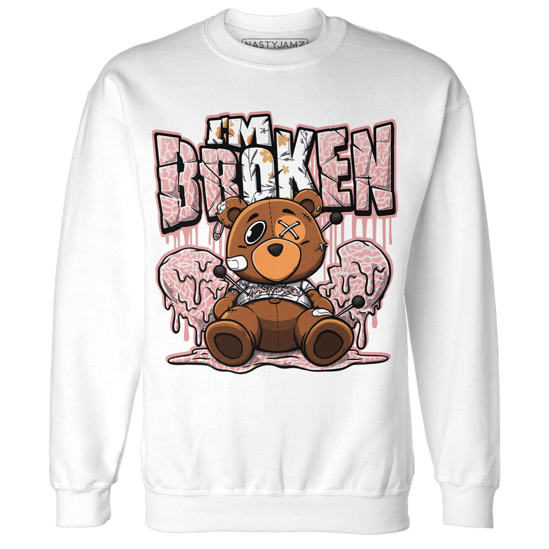 Red Stardust 3s Sweatshirt Match Im Broken BER - NastyJamz