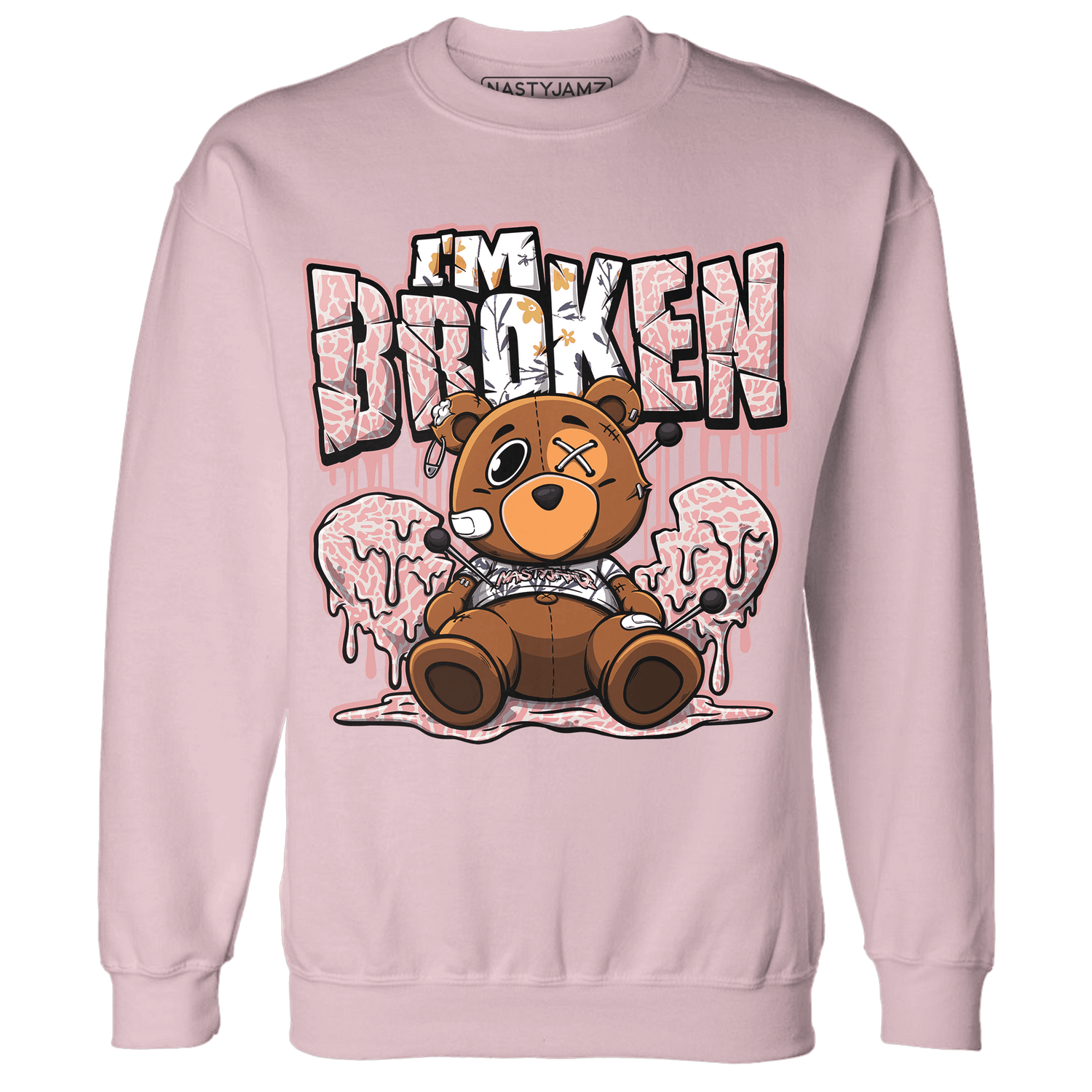 Red Stardust 3s Sweatshirt Match Im Broken BER - NastyJamz