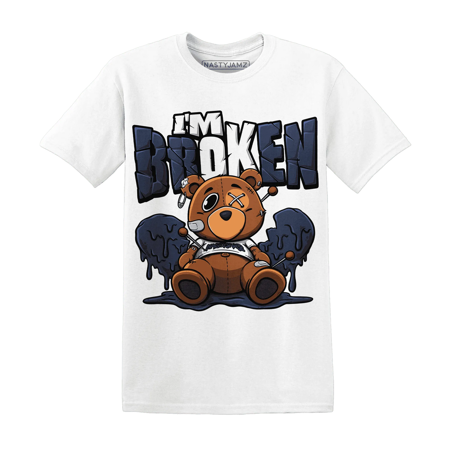 White-Navy-6s-T-Shirt-Match-Im-Broken-BER