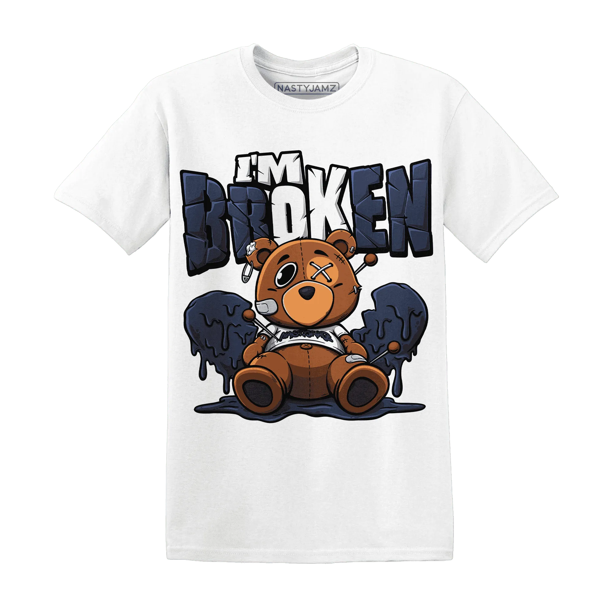 White-Navy-6s-T-Shirt-Match-Im-Broken-BER