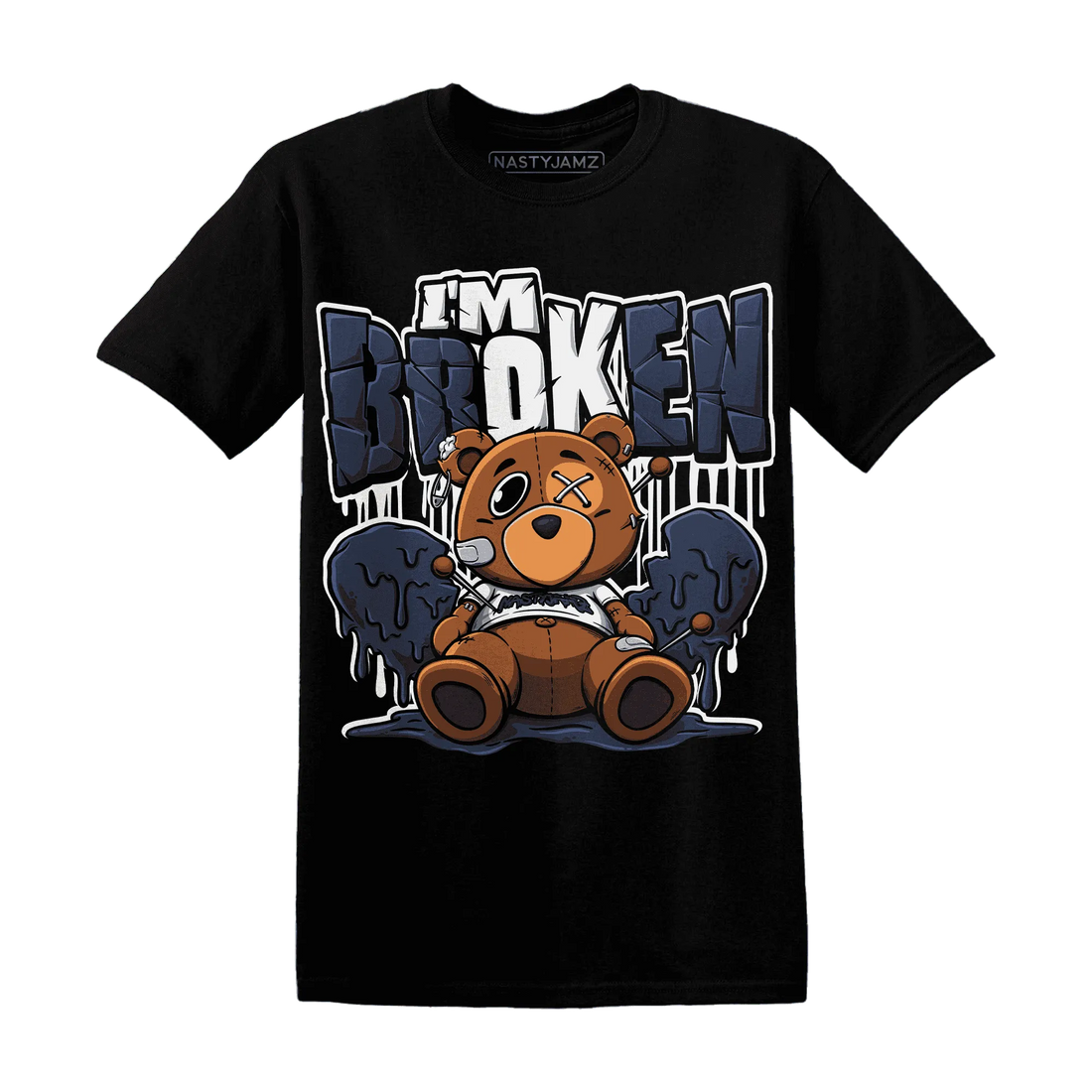 White-Navy-6s-T-Shirt-Match-Im-Broken-BER