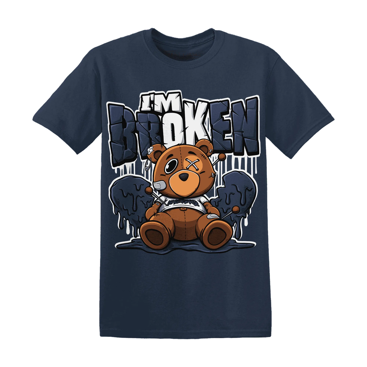 White-Navy-6s-T-Shirt-Match-Im-Broken-BER