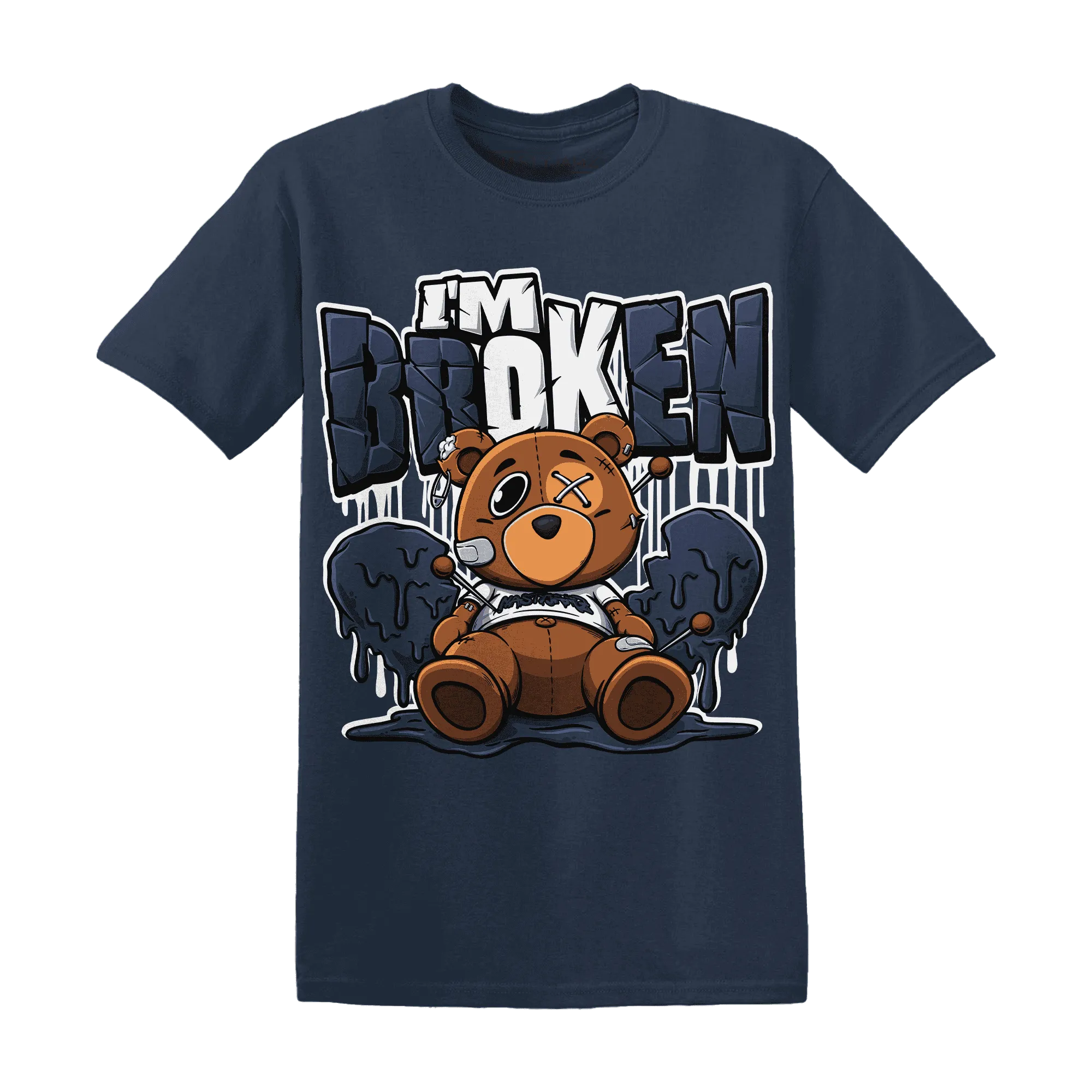 White-Navy-6s-T-Shirt-Match-Im-Broken-BER