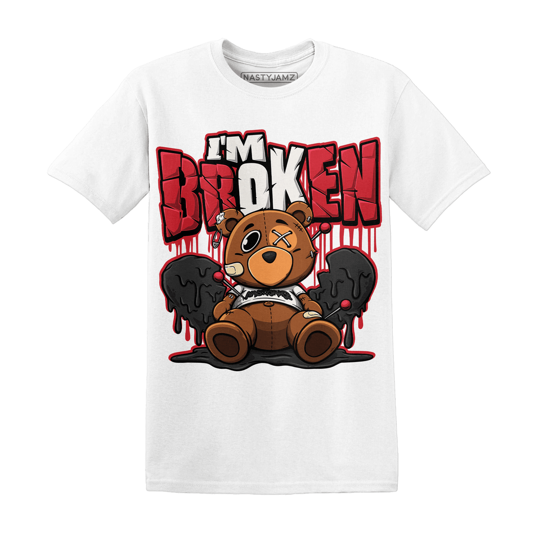 Jumman Jack University Red T Shirt Im Broken BER - NastyJamz