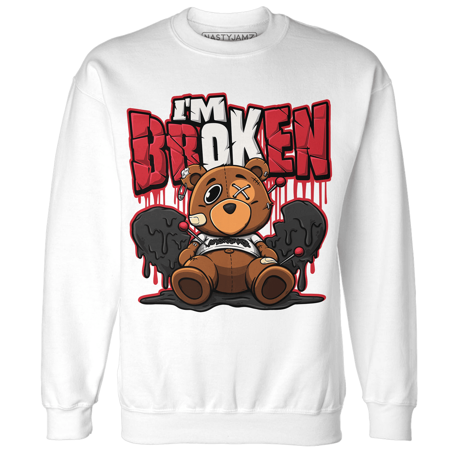 Jumman Jack University Red Sweatshirt Match Im Broken BER - NastyJamz