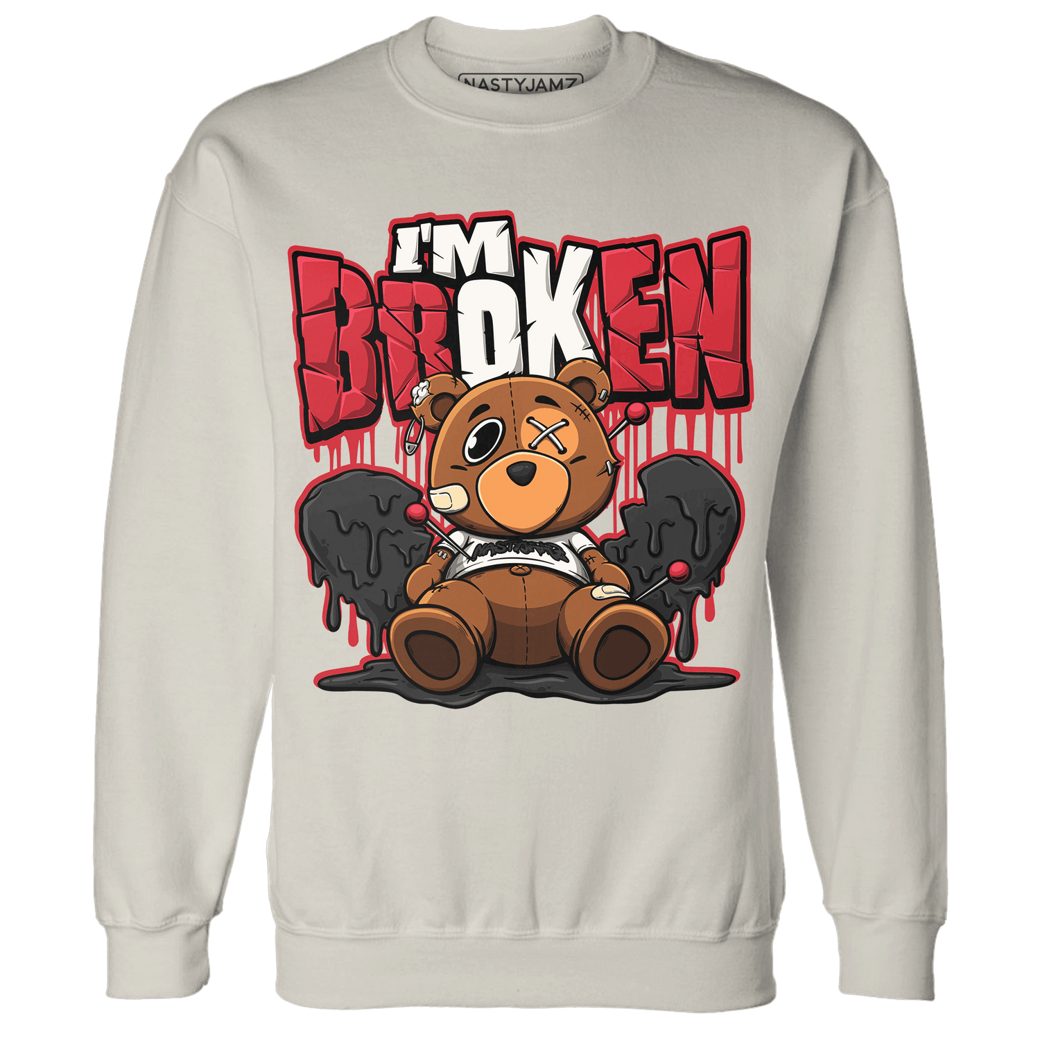Jumman Jack University Red Sweatshirt Match Im Broken BER - NastyJamz