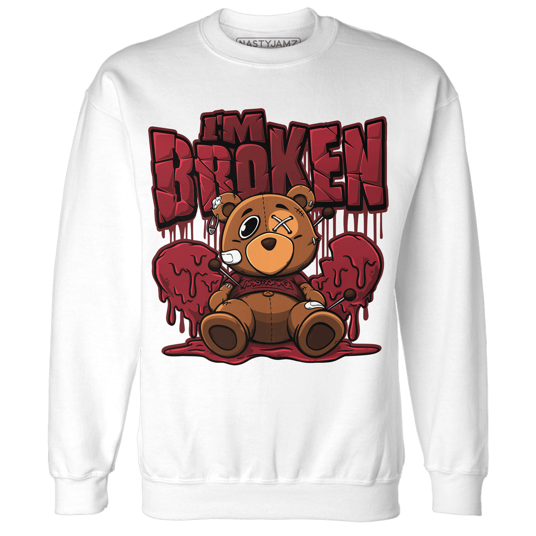 Cherry 12s Sweatshirt Match Im Broken BER - NastyJamz