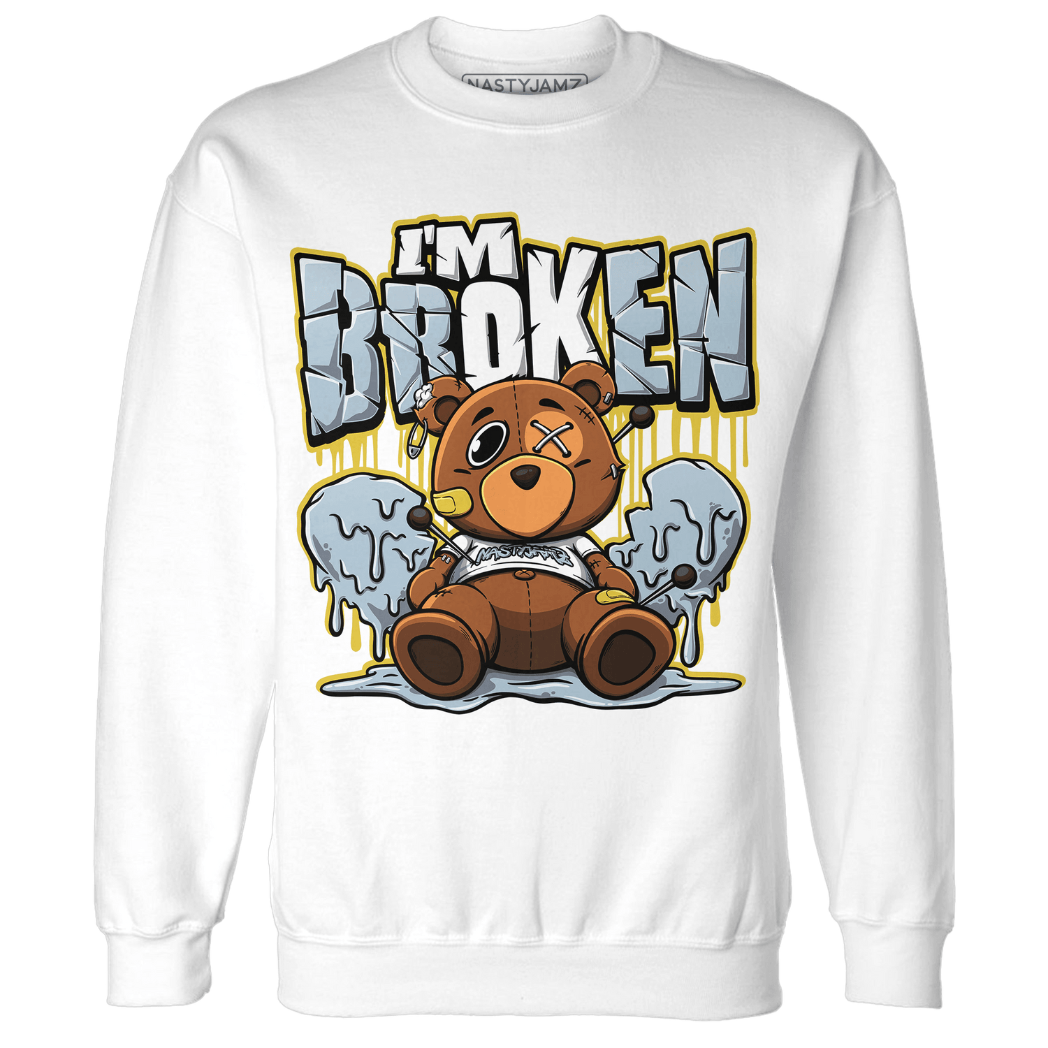 Blue Grey 13s Sweatshirt Match Im Broken BER - NastyJamz