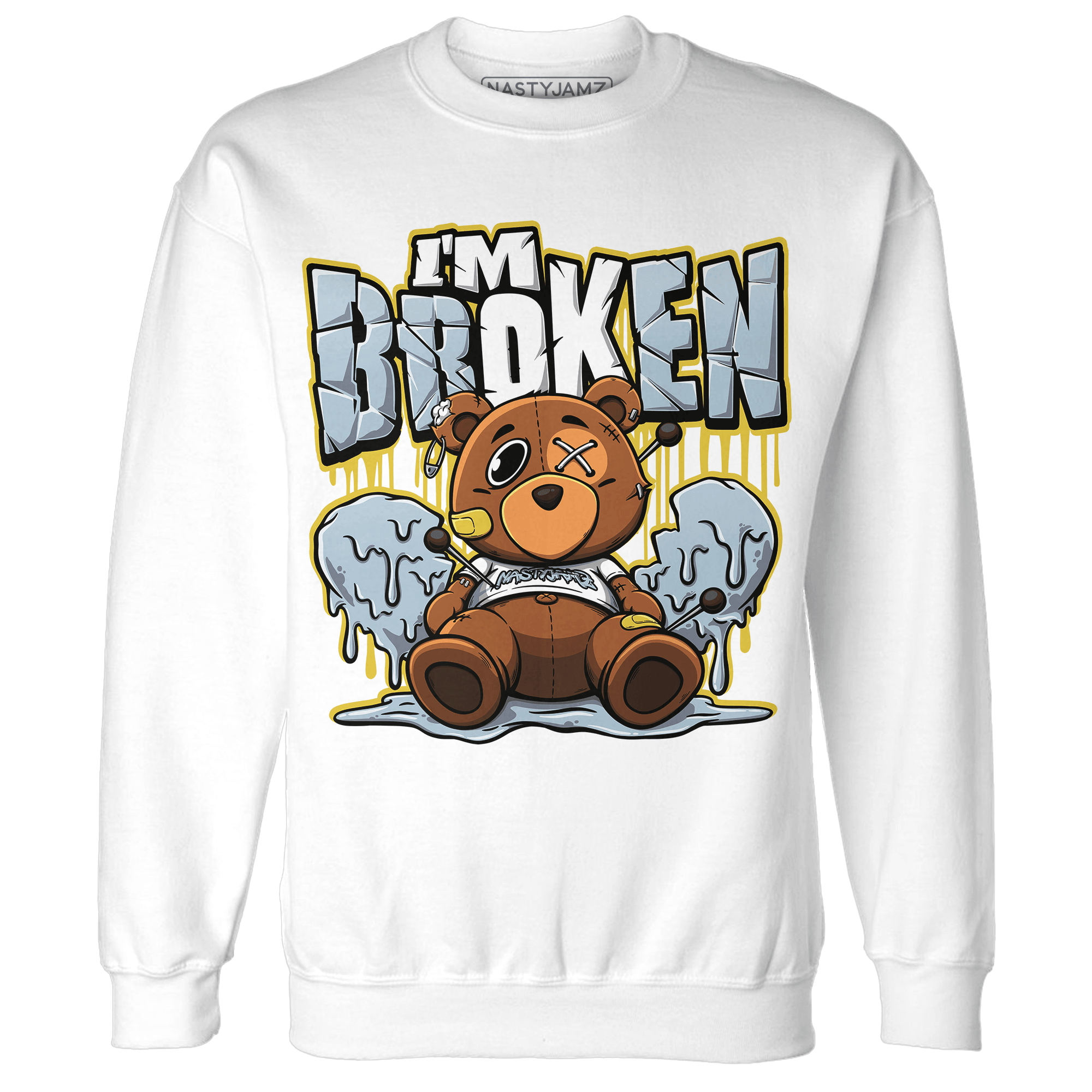 Blue Grey 13s Sweatshirt Match Im Broken BER - NastyJamz