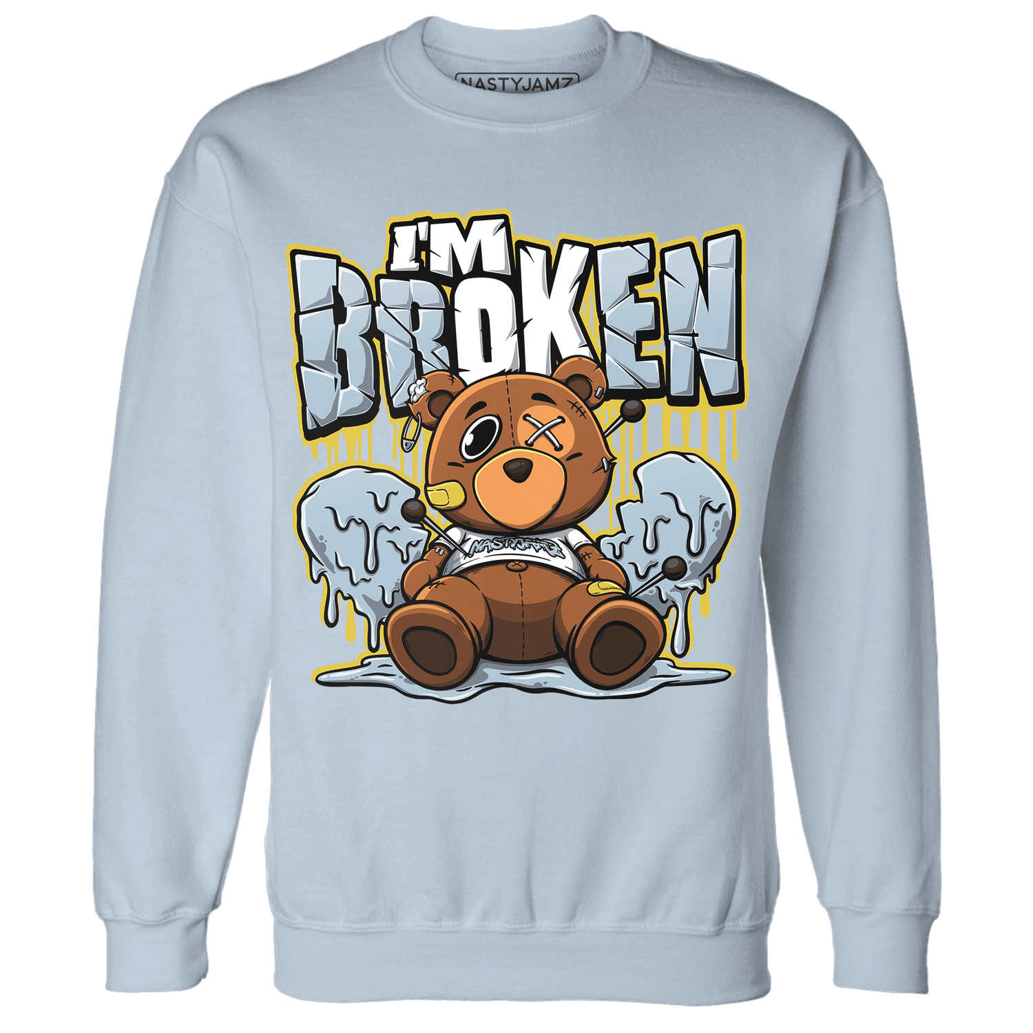 Blue Grey 13s Sweatshirt Match Im Broken BER - NastyJamz