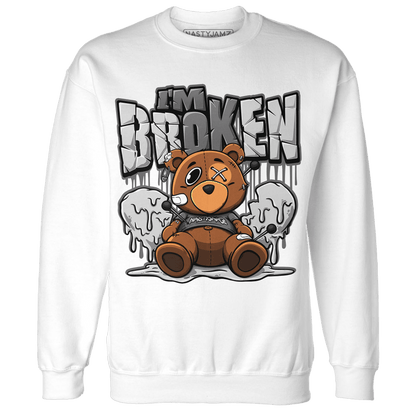 Retro High OG Black White 1s Sweatshirt Match Im Broken BER - NastyJamz