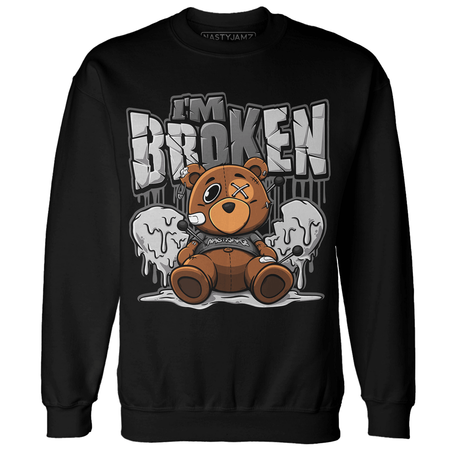 Retro High OG Black White 1s Sweatshirt Match Im Broken BER - NastyJamz