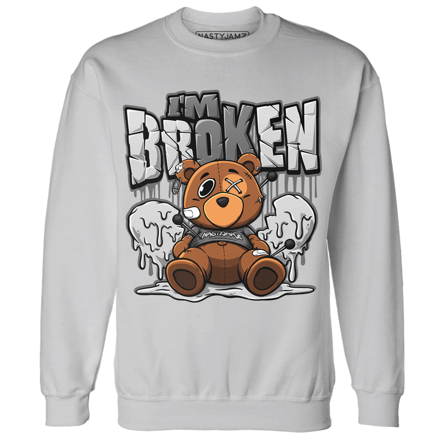 Retro High OG Black White 1s Sweatshirt Match Im Broken BER - NastyJamz