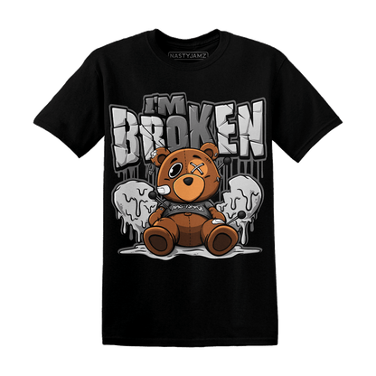 Retro High OG Black White 1s T Shirt Im Broken BER - NastyJamz