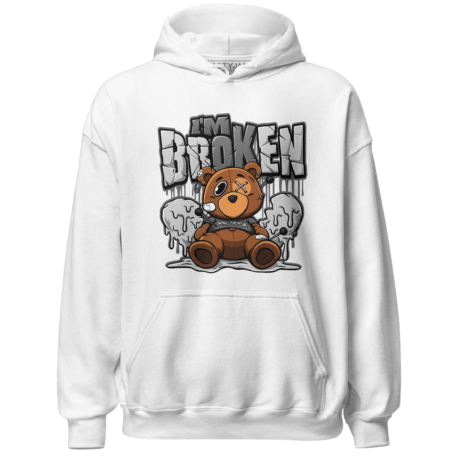 Retro High OG Black White 1s Hoodie Match Im Broken BER - NastyJamz