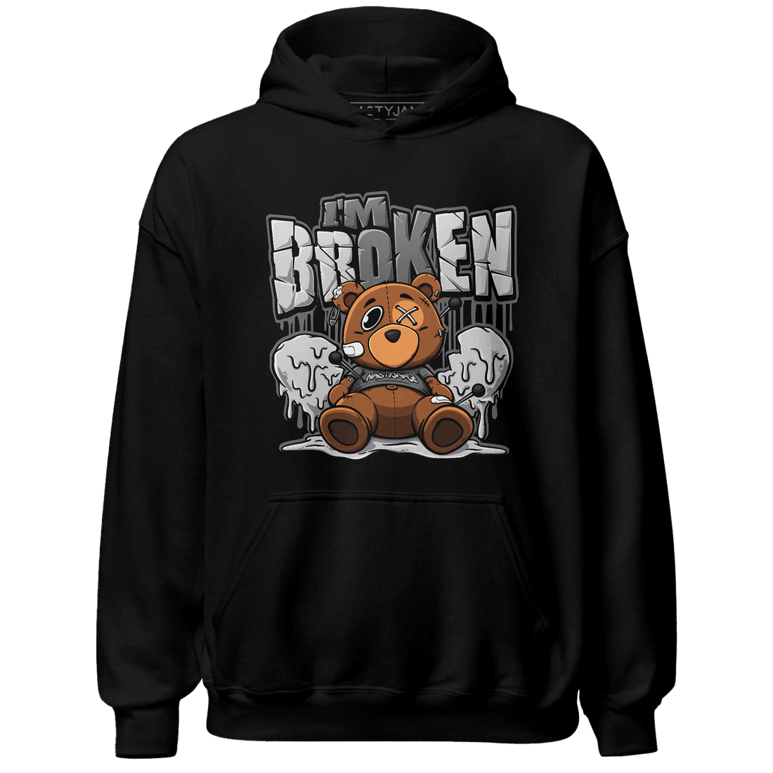 Retro High OG Black White 1s Hoodie Match Im Broken BER - NastyJamz