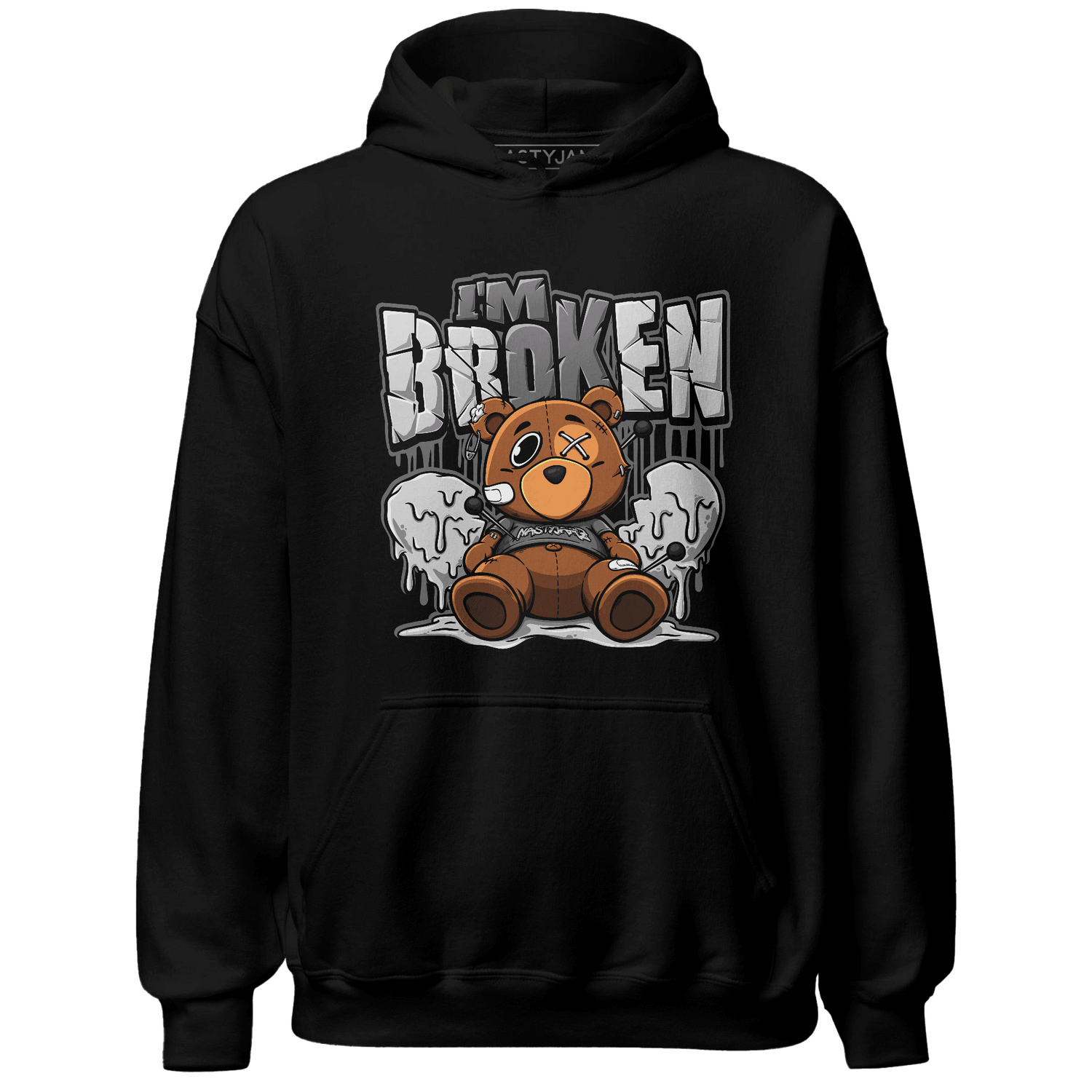 Retro High OG Black White 1s Hoodie Match Im Broken BER - NastyJamz