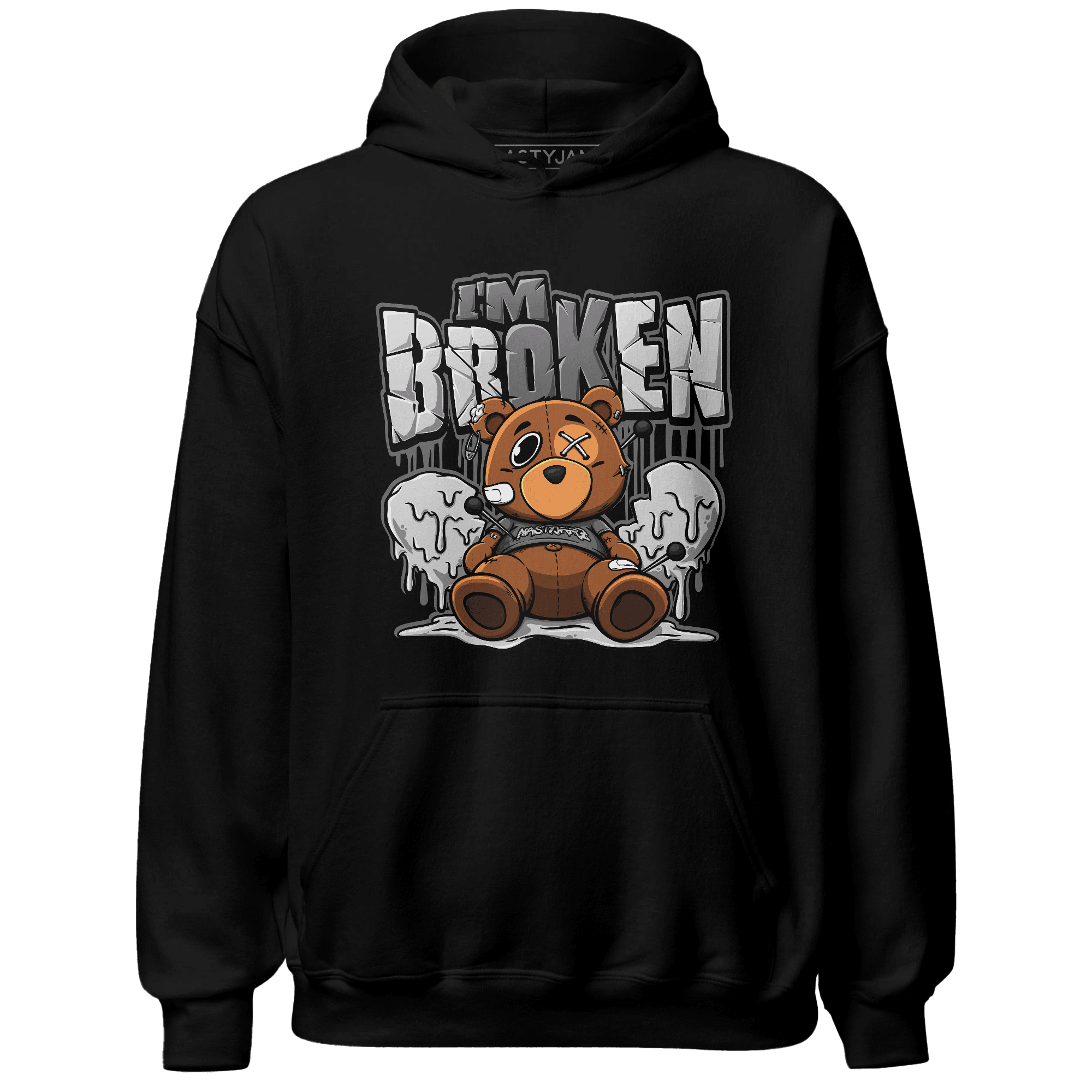 Retro High OG Black White 1s Hoodie Match Im Broken BER - NastyJamz