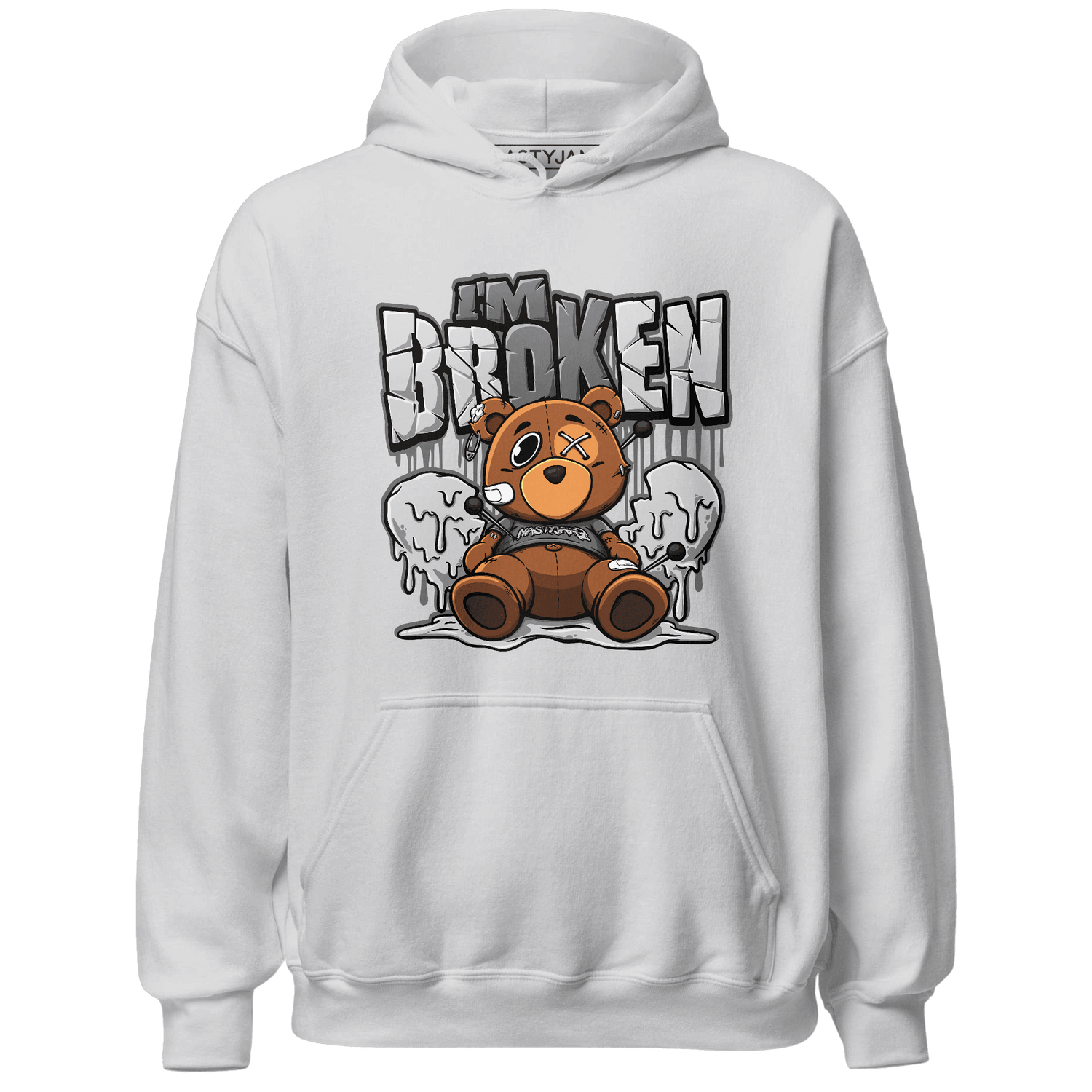 Retro High OG Black White 1s Hoodie Match Im Broken BER - NastyJamz