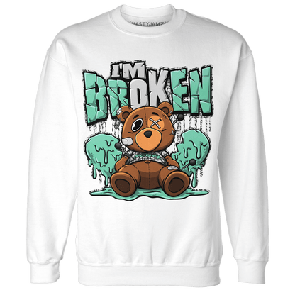 Green Glow 3s Sweatshirt Match Im Broken BER - NastyJamz