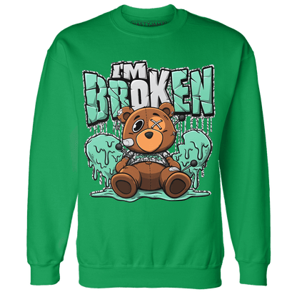 Green Glow 3s Sweatshirt Match Im Broken BER - NastyJamz