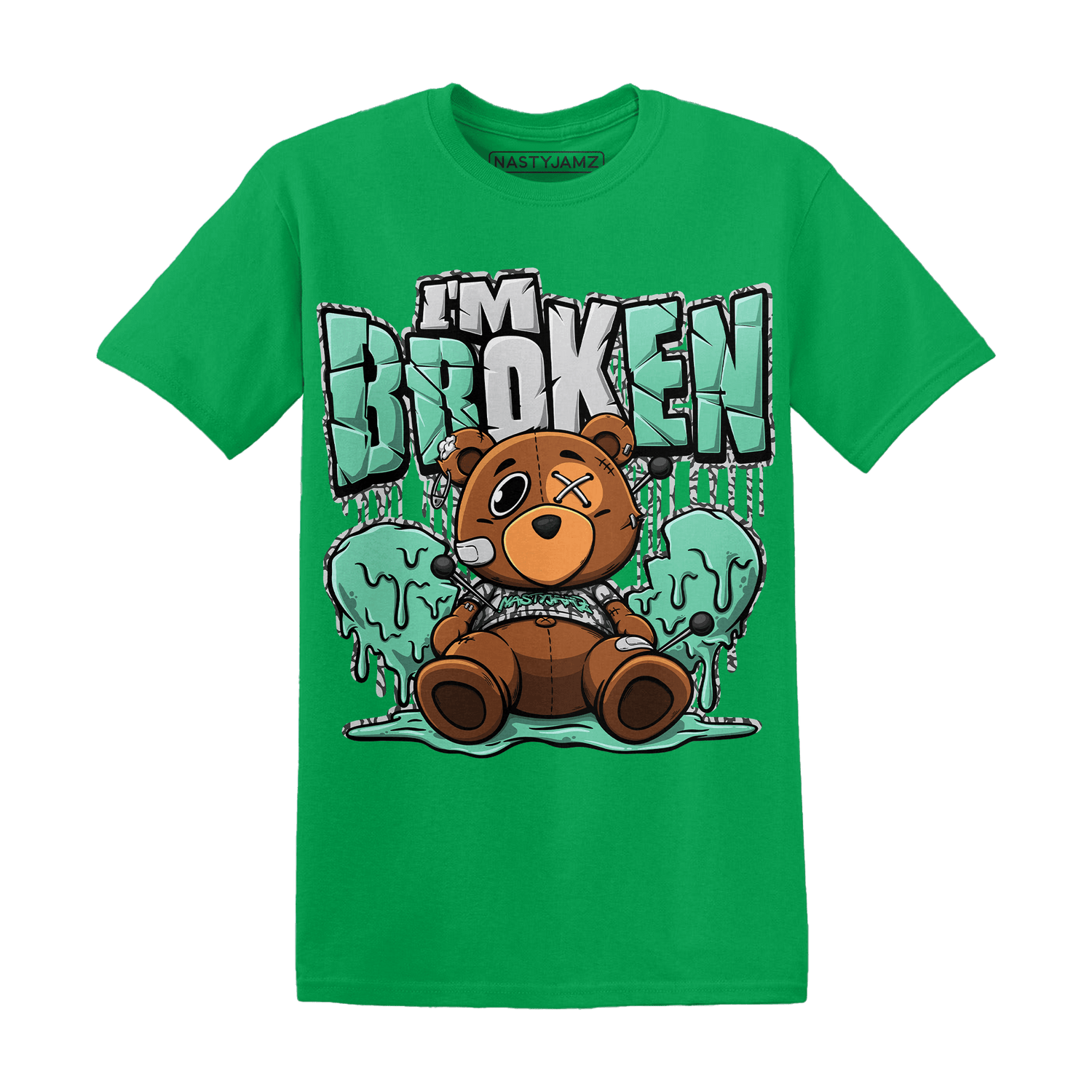 Green Glow 3s T Shirt Im Broken BER - NastyJamz