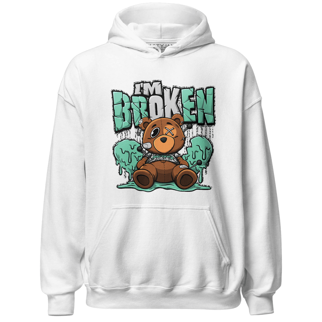 Green Glow 3s Hoodie Match Im Broken BER - NastyJamz