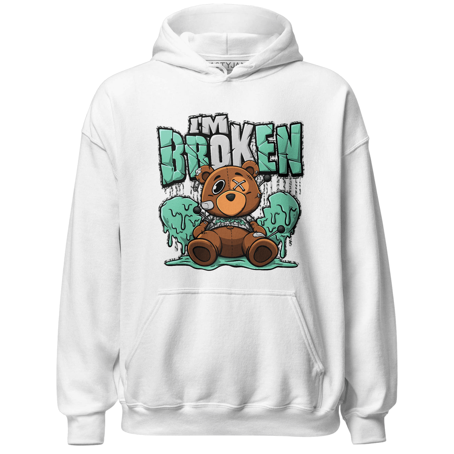Green Glow 3s Hoodie Match Im Broken BER - NastyJamz
