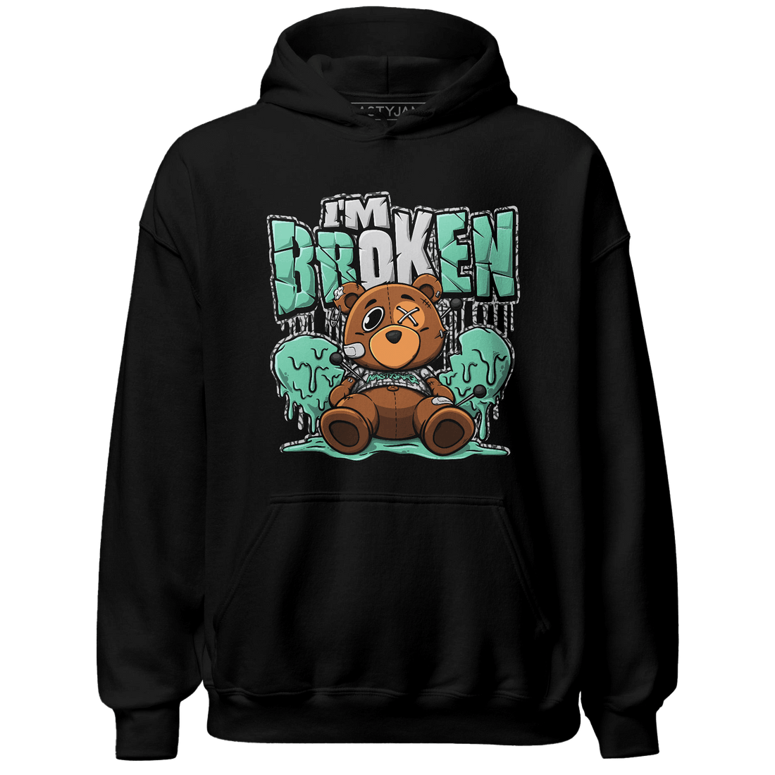 Green Glow 3s Hoodie Match Im Broken BER - NastyJamz