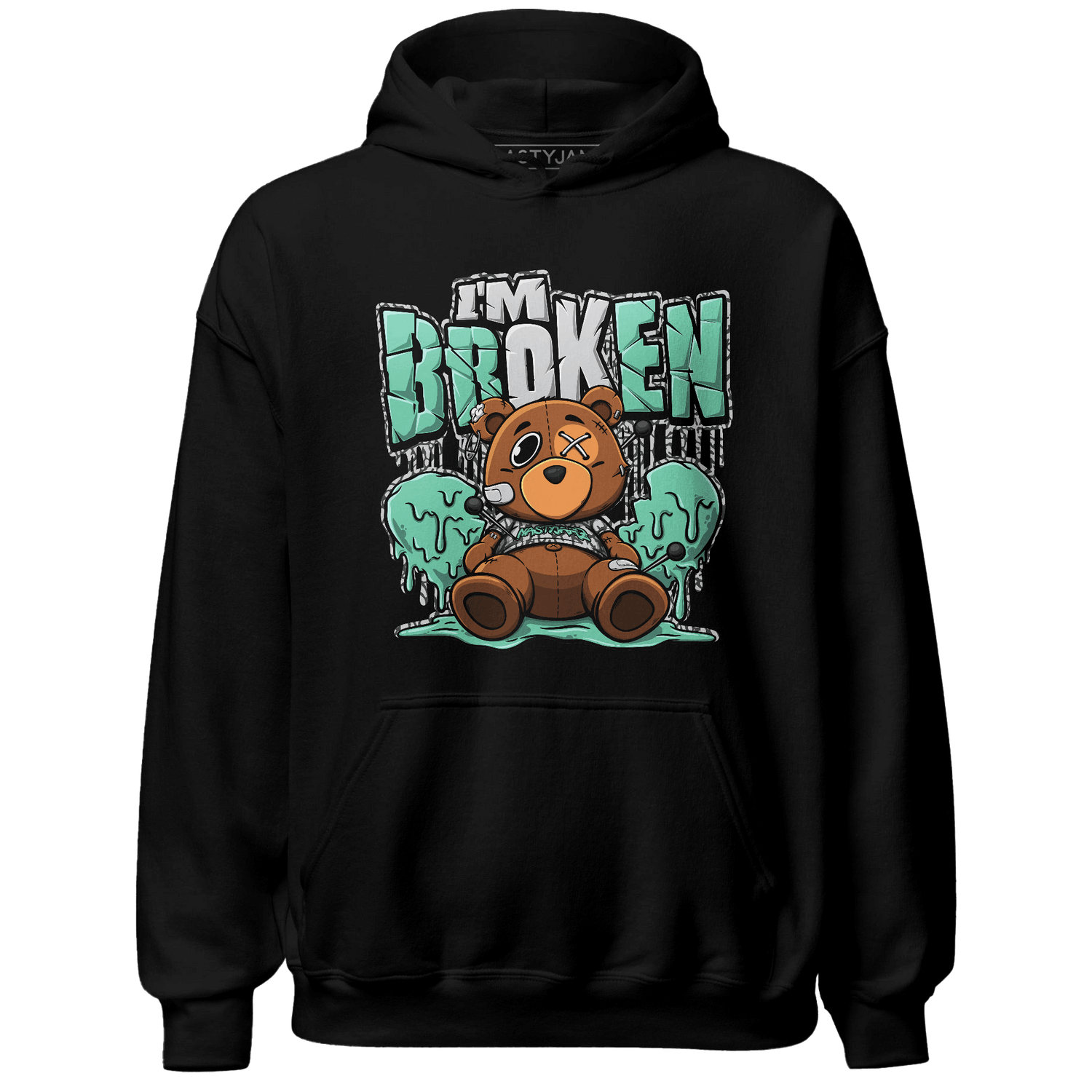 Green Glow 3s Hoodie Match Im Broken BER - NastyJamz
